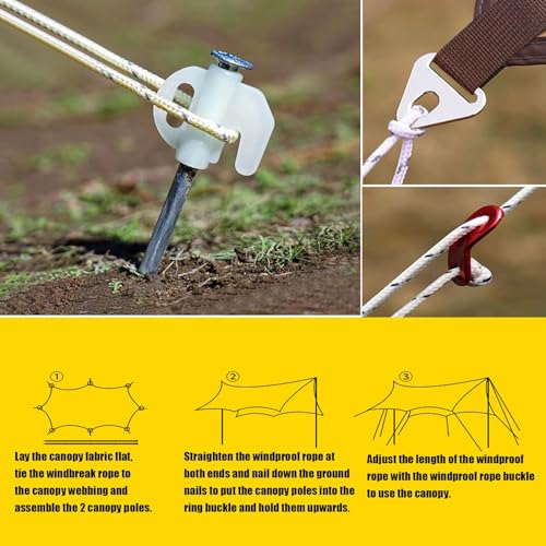 Toldo para camping impermeable KAnduo 177x173x102 in miniatura 5