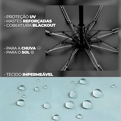 Guarda chuva Pequeno de Bolso Ultra Compacto e Versátil – Mini Guarda-chuva Dobrável com Proteção UV