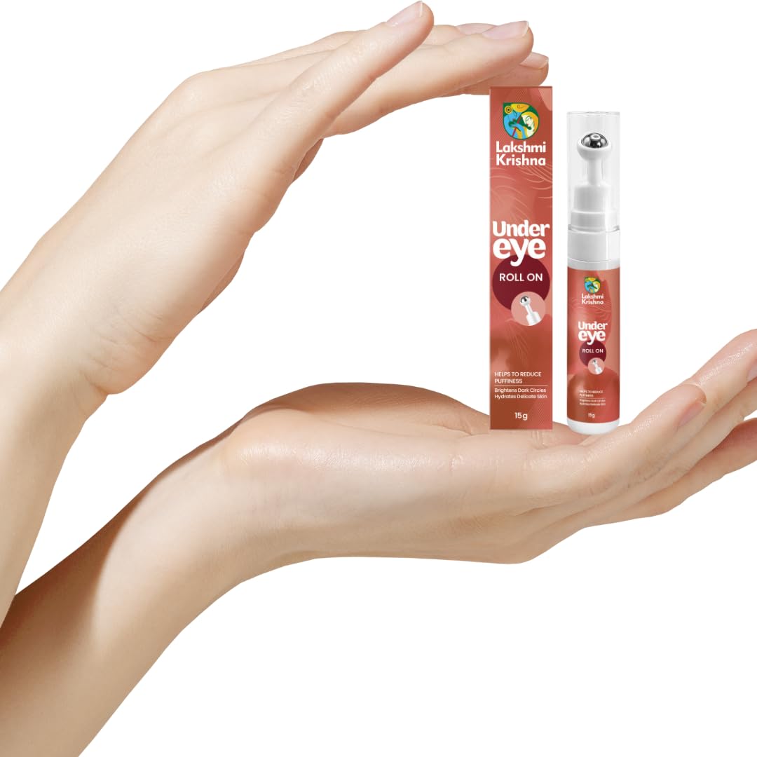 LAKSHMI KRISHNA NATURALS Under Eye Roll Cooling Under Eye Roll-On | Reduces Puffiness, Dark Circles & Fine Lines|Portable & Convenient|15ml pack — Amazon image 5