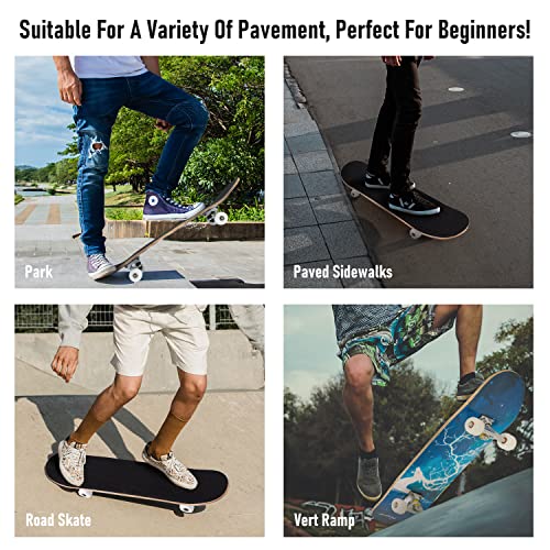 Jaoul Cruiser Skateboards For Beginners Complete Maple Skateboard 31 Inch For Girls Boys Youth Adults Kids Double Kick Standard Skateboard (Stag Patronus, 31") #TOP6