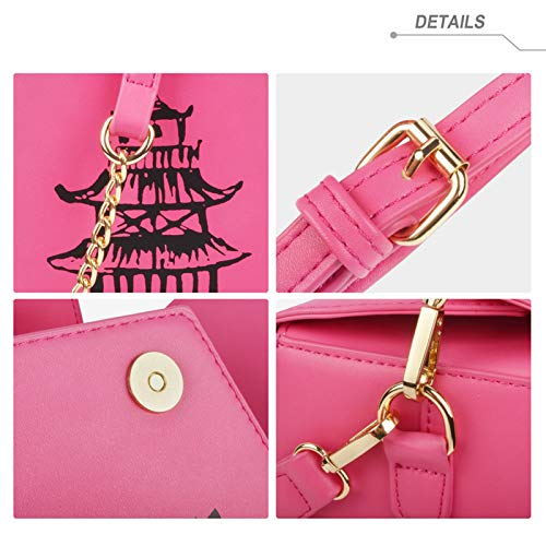 Image of Crossbody Purses and Handbags for Women PU Leather Chinese Takeout Box Totes Top Handle Satchel Shoulder Bag