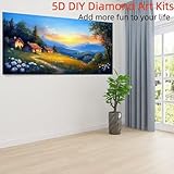 DIY 5D Diamond Art Painting Kits, Cottage Full Drill Diamond Paintings Crafts Arts Embroidery Cross Stitch Canvas Painting by Numbers for Kid Adults Crystal Art Set, Wall Decor-Scenery 30x60cm J0K-960 - Image 2