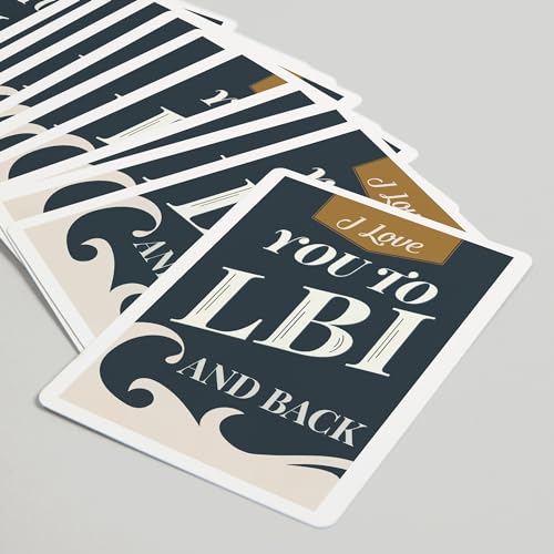 Lantern Press Love You to LBI and Back, Deck Poker 52 Cartas miniatura 5