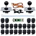 SJJX 2 Player Arcade Game DIY Kit Arcade Matt Frosted Black Button Twins USB Encoder Zero Delay 4&8 Way Arcade Fighting Joystick Controller For PC MAME Respberry Pi Retropie