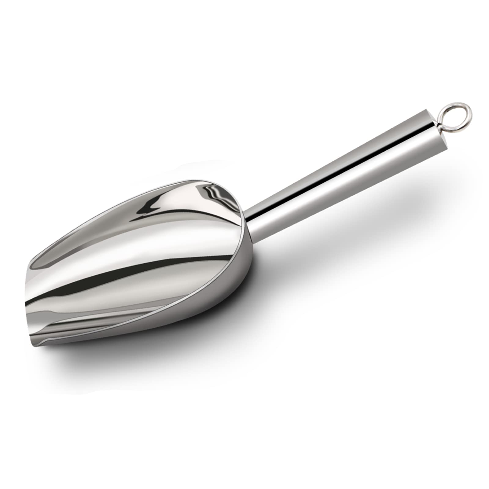 Kenbutsu Stainless Steel Ice Scoop Set Of 2 – Heavy Duty, Mirror Finish, Dishwasher Safe For Kitchen & Bar