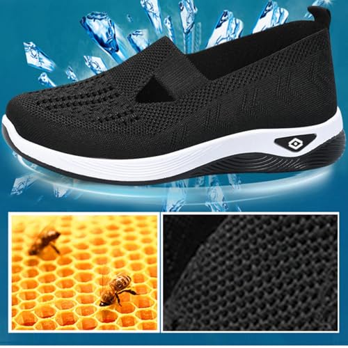 Women's Orthopedic Walking Shoes, Zapatos Ortopédicos para Mujer - Lightweight, Loose Fit, Breathable, Mesh-Comfortable, Soft Soled, Wide & Bulky Sneakers3