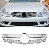 BDBO Front Grill Grille for 2005-2008 Mercedes Benz W219 CLS-Class CLS350 CLS500 CLS550 CLS63 AMG CLS55 AMG Sivler Front Bumper Grill Direct Fit Replacement ABS Plastic No Modification Required