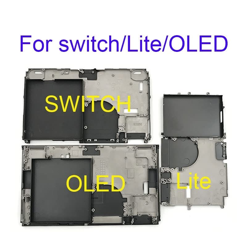 YANHAO [Piezas de Videojuegos] For Nintendo Switch Lite Consola de Juegos OLED Carcasa Marco Medio Relacement de Cubierta de Metal [Reemplazar] (Color : For Switch OLED)