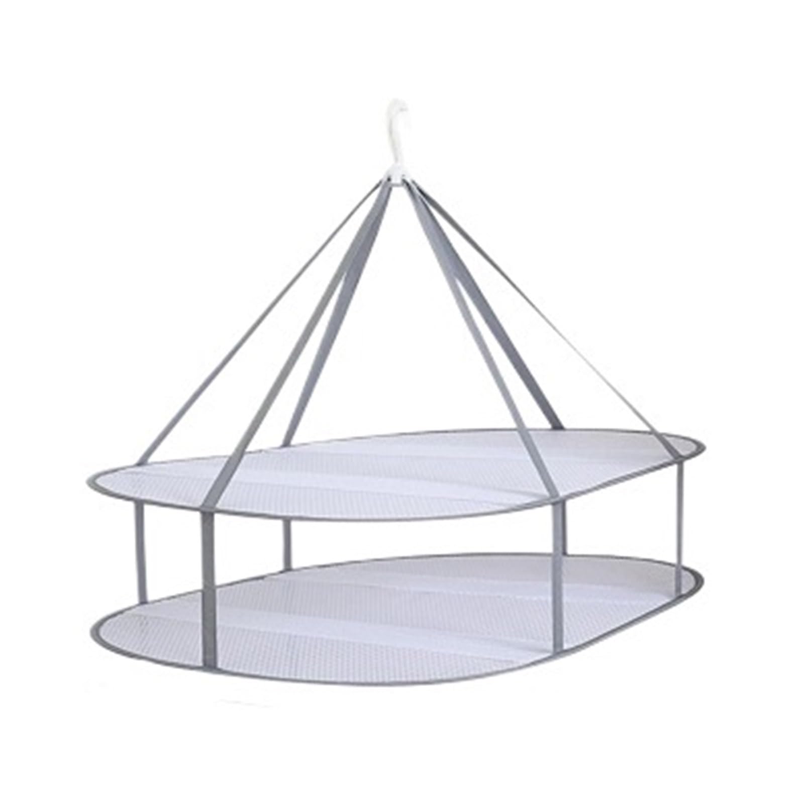 MRKU Folding Laundry Basket Household Storage Drying Net 2/3 Layer Clothes Drying Rack Hanging Clothing Net