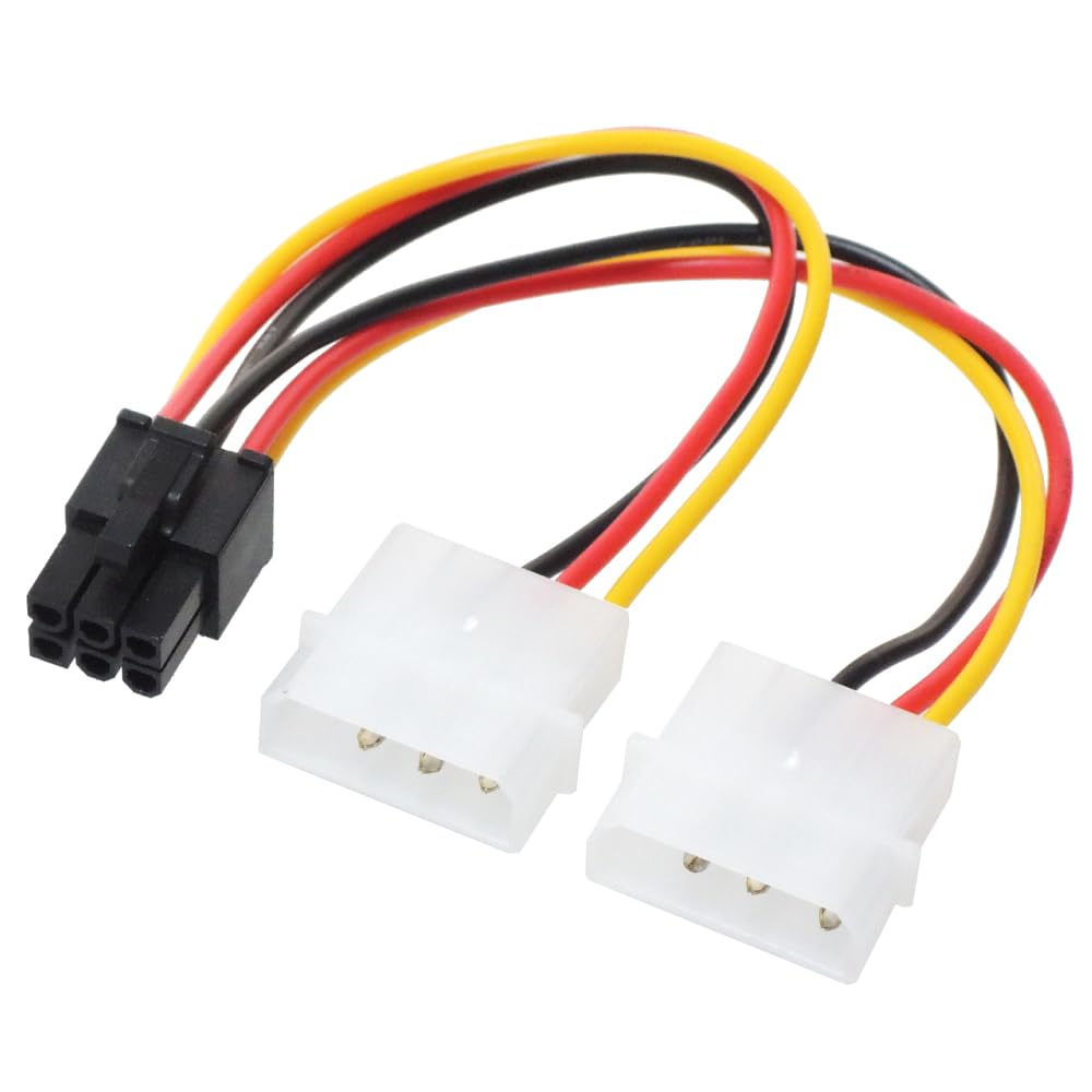 Amazon.co.jp: KAUMO PCIe 6ピン (オス) - ペリフェラル電源4ピン(オス