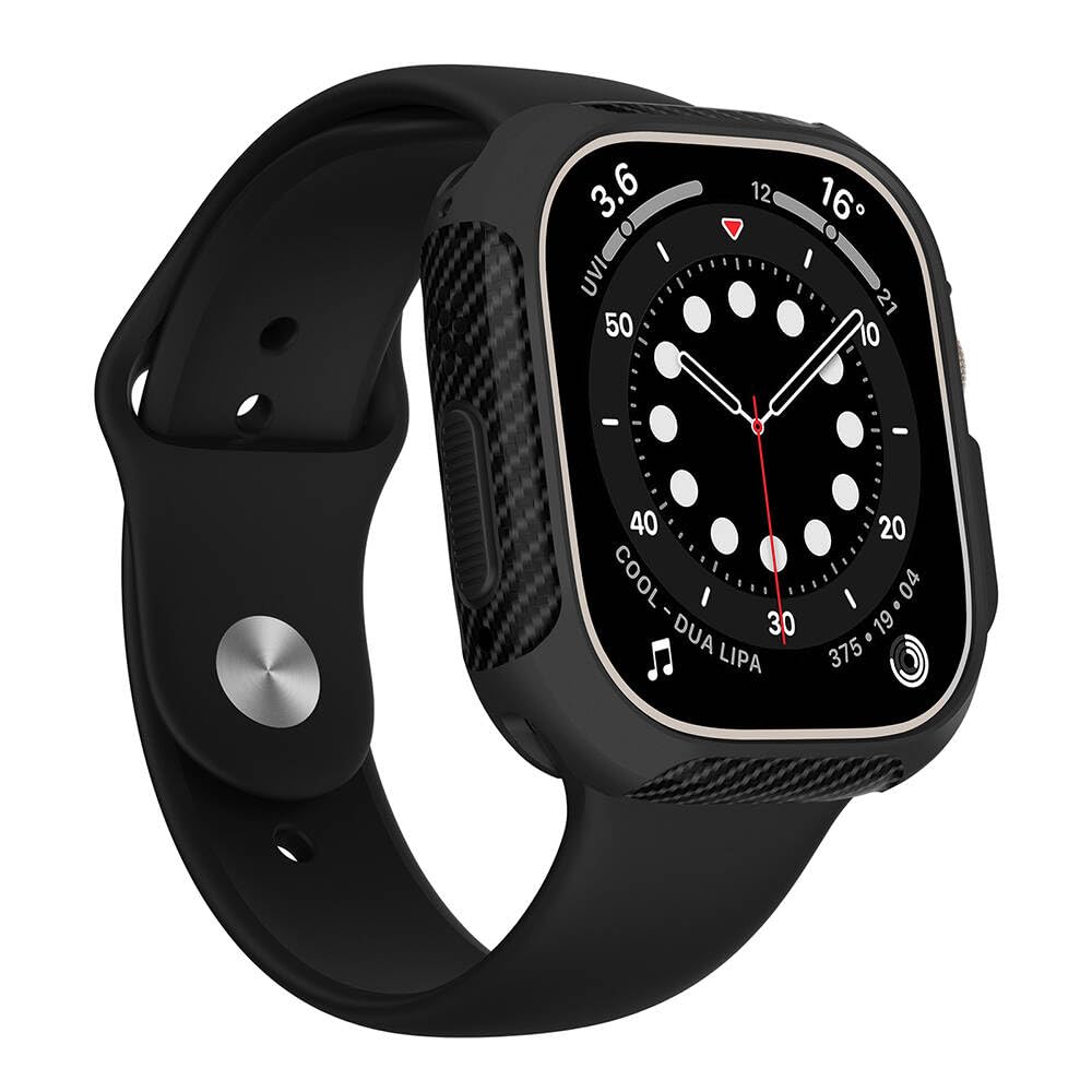 Zore Apple ile uyumlu Watch Ultra 49mm Silikon TPU Kasa Koruyucu Watch Gard 31 Siyah