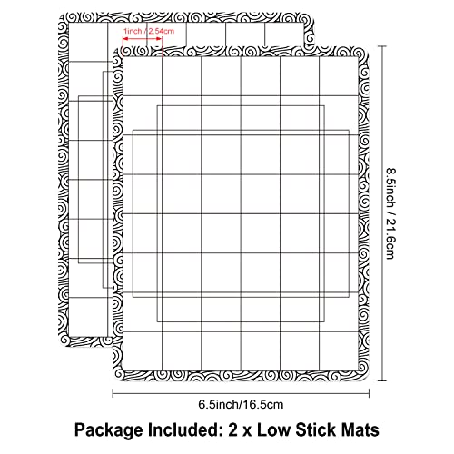 Baofali 2Pcs 6.5X 8.5Inch Stick And Stamp Mat, Low Stcik Mat Multi-Use Low Tack Mat；For Diy Projects Paper Card Scrapbooking To Hold Project In Placeholding Your Stencil In Place While Ink Blending. #TOP1
