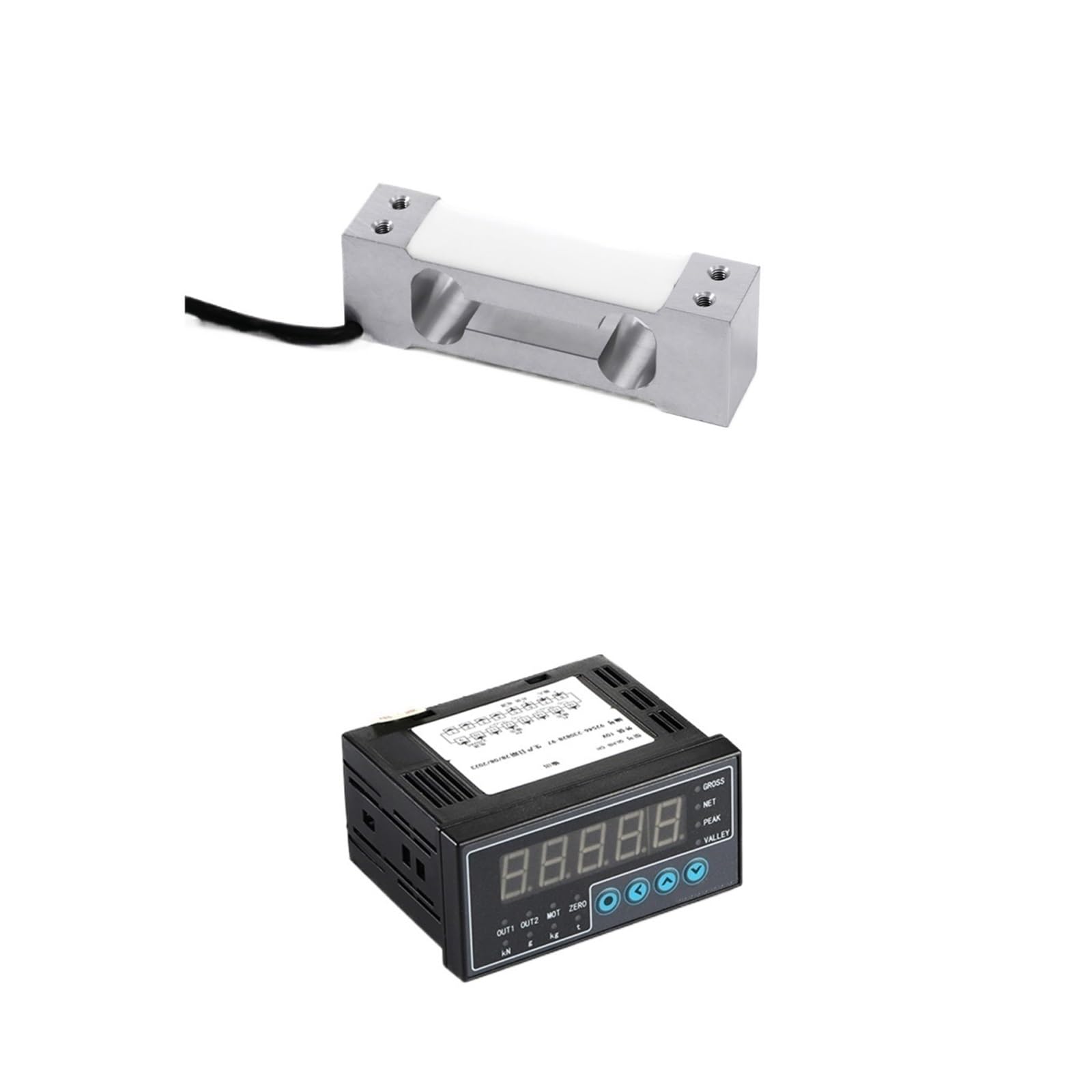 JJHQOKYNA Load Cell Sensor with Indicator Display Beam Weight Compression and Tension Sensor5KG 10KG 20KG(10KG and Indicator)