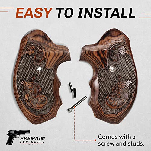 Premium Gun Grips Compatible Taurus Rosewood And Pearl Replacement For Taurus 856 Series, 942 Revolvers 22 38 #TOP6