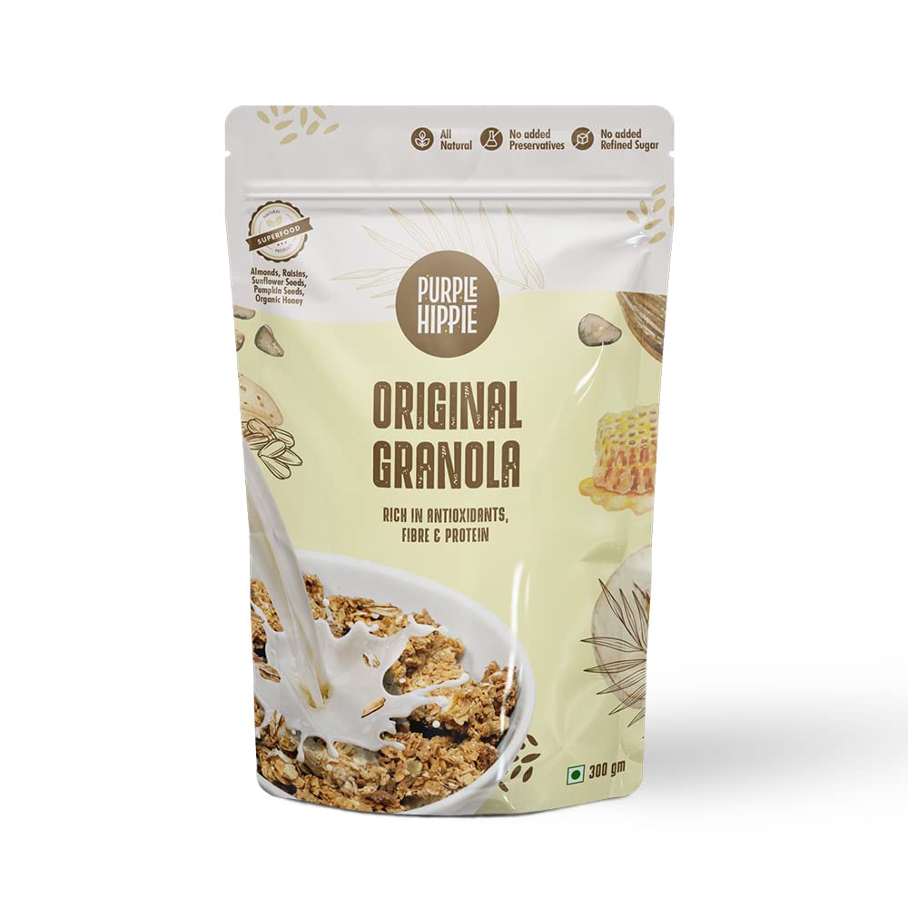 Purple Hippie Original Granola, Breakfast Cereal, 300 Gm-image-23