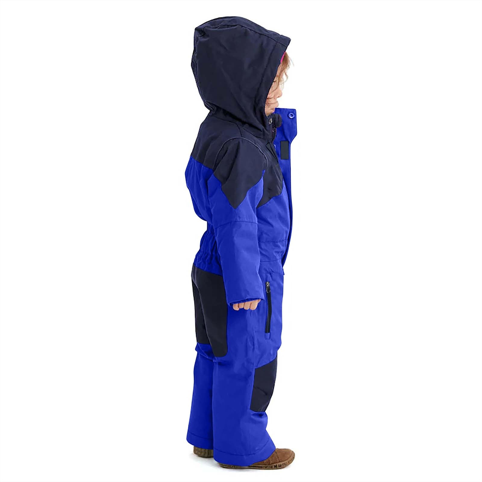 Genérico Traje De Esquí Niño Adolescente Chaqueta Softshell Invierno A Prueba De Viento Al Aire Libre Impermeable Cuello De Piel Ropa De Esquí Transpirable Traje De Nieve Caliente Peleles 1-15 Años