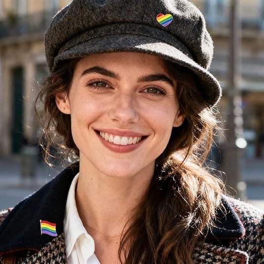 Gay Pride Accessory - Rainbow Flag LGBTQ+ Brooch Pin for Men and Women - Image 4