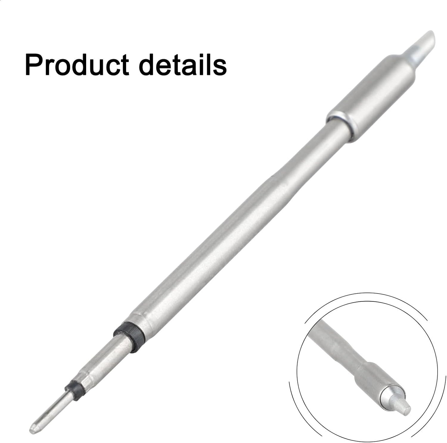 HS-02 Soldering Iron Tip Replacement Kit with Multiple Shapes (K, KU, B, I, JS, C2, IS) for HS-02a and HS-02b Soldering Irons, Professional Iron-Plated Nickel Chrome Tips(HS02A-C2)