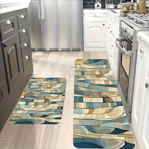 Tapete de cocina absorbente de franela aterciopelada con patrón de forma 6