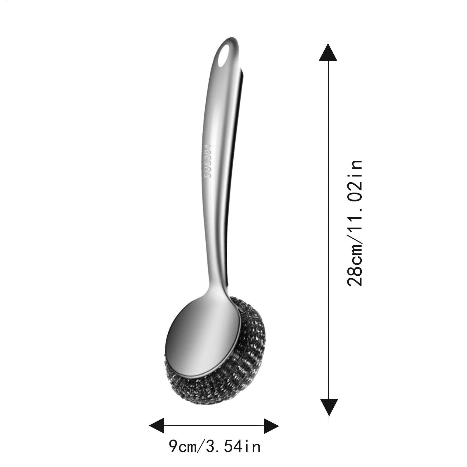 Steel Dish Scrubber - Steel Wool Scrubber | Wire Scrubber | Ergonomic Steel Dish Scrubber Steel Wool Scrubber | Portable Stainless Steel Scouring Pads Metal Sponge Scrubber for Pots Pans Cookware