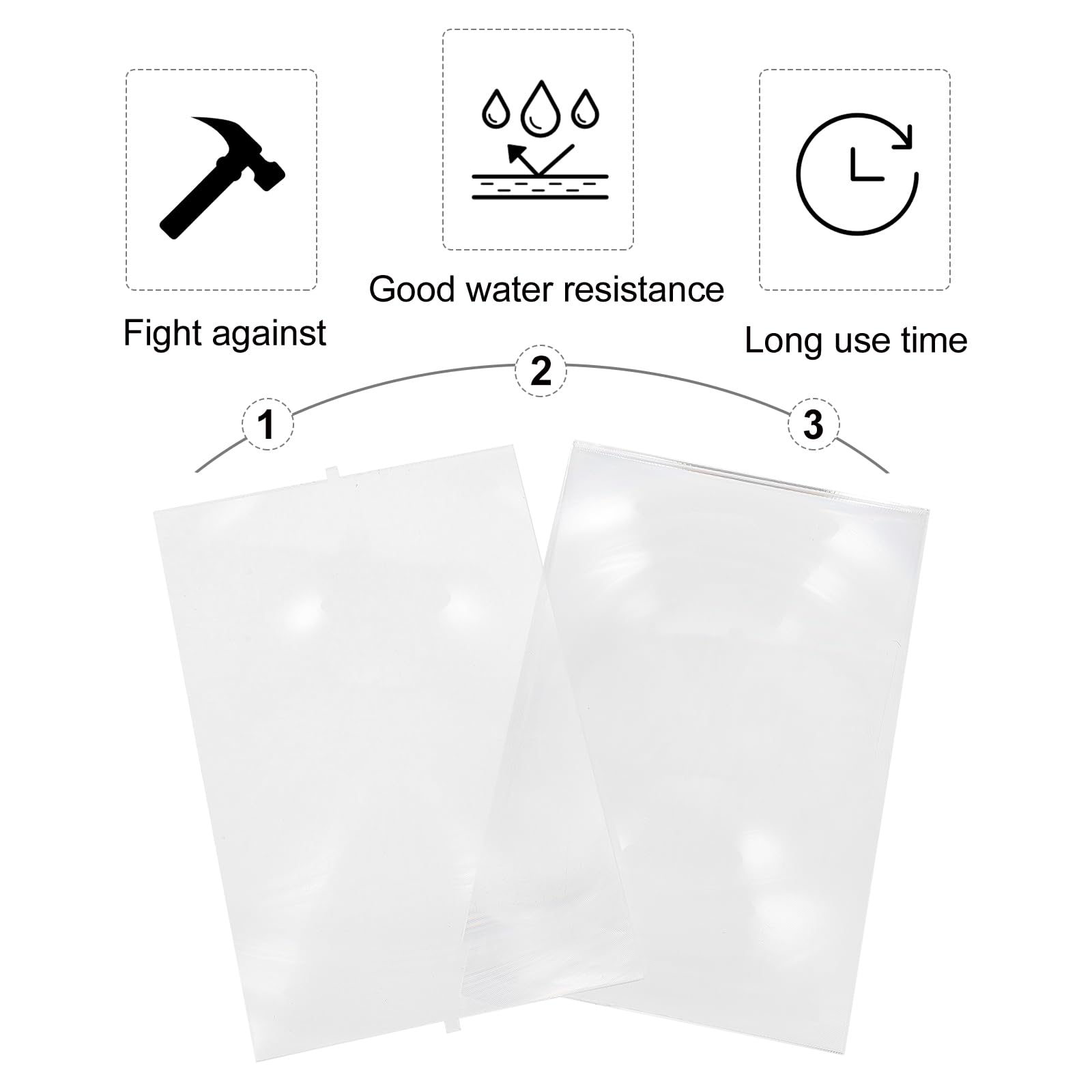 CLISPEED 2pcs Fresnel Lens Magnifier: Acrylic Lens Screen Full Page Magnifier for Seniors Reading Computer Monitors Solar Heating Magnifiying Fire Starter Physics Classroom - Image 6