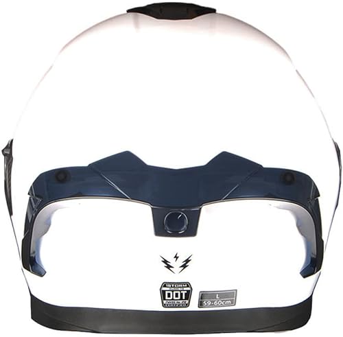 Miniatura 9 de 1Storm - Casco de cara completa para moto, certificado DOT para adultos, bicicleta urbana, doble visera, protección solar interior, antivaho,