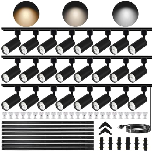 Image of Black GU10 Track Lighting Kit 6x3.28FT Plug in