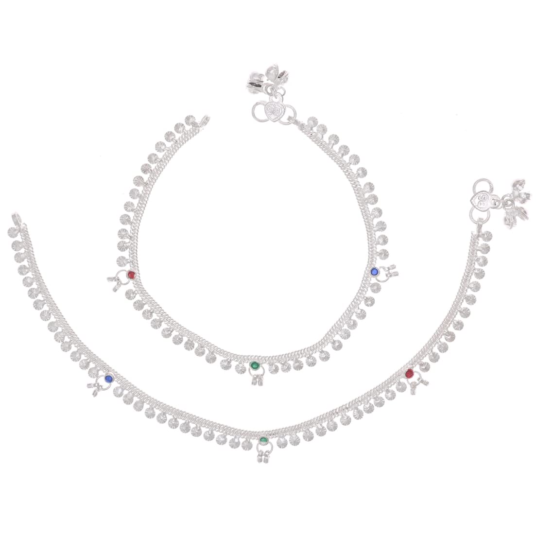 silver plated traditional anklets payal - classic and stylish payal pair for women and girls
