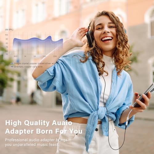 Image of USB C to 3.5mm Audio Adapter DAC with Dual Chip CX31993 MAX97220 & HiFi Headphone Amplifier Dongle,8-Strand 4N Single-Crystal Copper Cable,Compatible with iPhone /Samsung /PC Mac (Silver)
