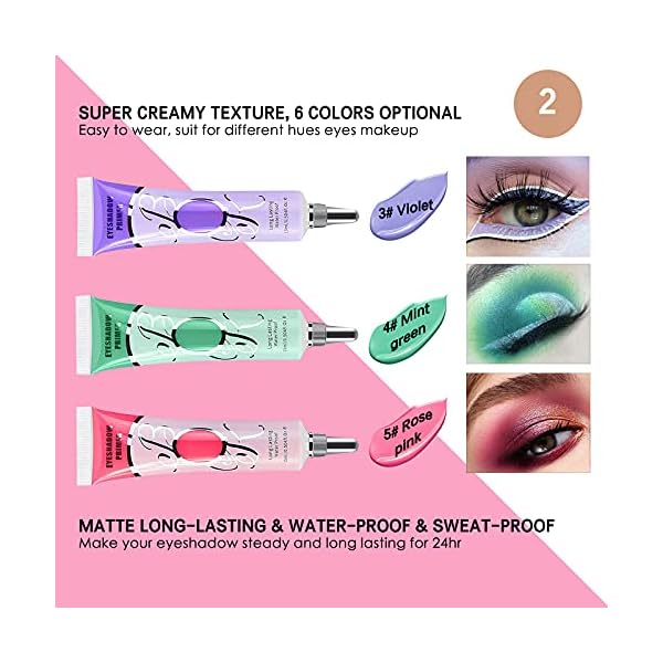 LOKFAR-2-Pack-Matte-Eyeshadow-Primer-for-Oily-Lids-White-Eyeshadow-No-Crease-Eye-Primer-Makeup-Eyeshadow-Base-Waterproof-Smudge-proof-Long-Lasting-Cream-Liquid-Eye-shadow-for-All-Shadows-Set-A LOKFAR 2 Pack Matte Eyeshadow Primer for Oily Lids White Eyeshadow No Crease Eye Primer Makeup Eyeshadow Base Waterproof & Smudge-proof & Long Lasting Cream Liquid Eye-shadow for All Shadows (Set A)