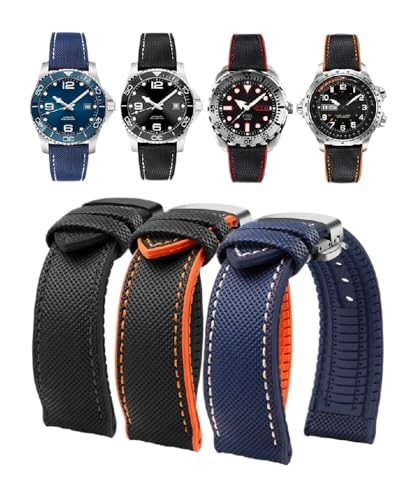 Correa de nailon y goma de 20mm y 22mm para reloj Hamilton y Seiko 3
