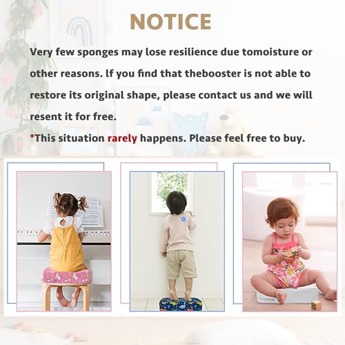 Image of E1F1NN DOT Toddler Booster Seat for Dining Table (PU Material),Portable Kids Booster Seat with Safety Buckles, High Cushion for Travel with Non-Slip Bottom