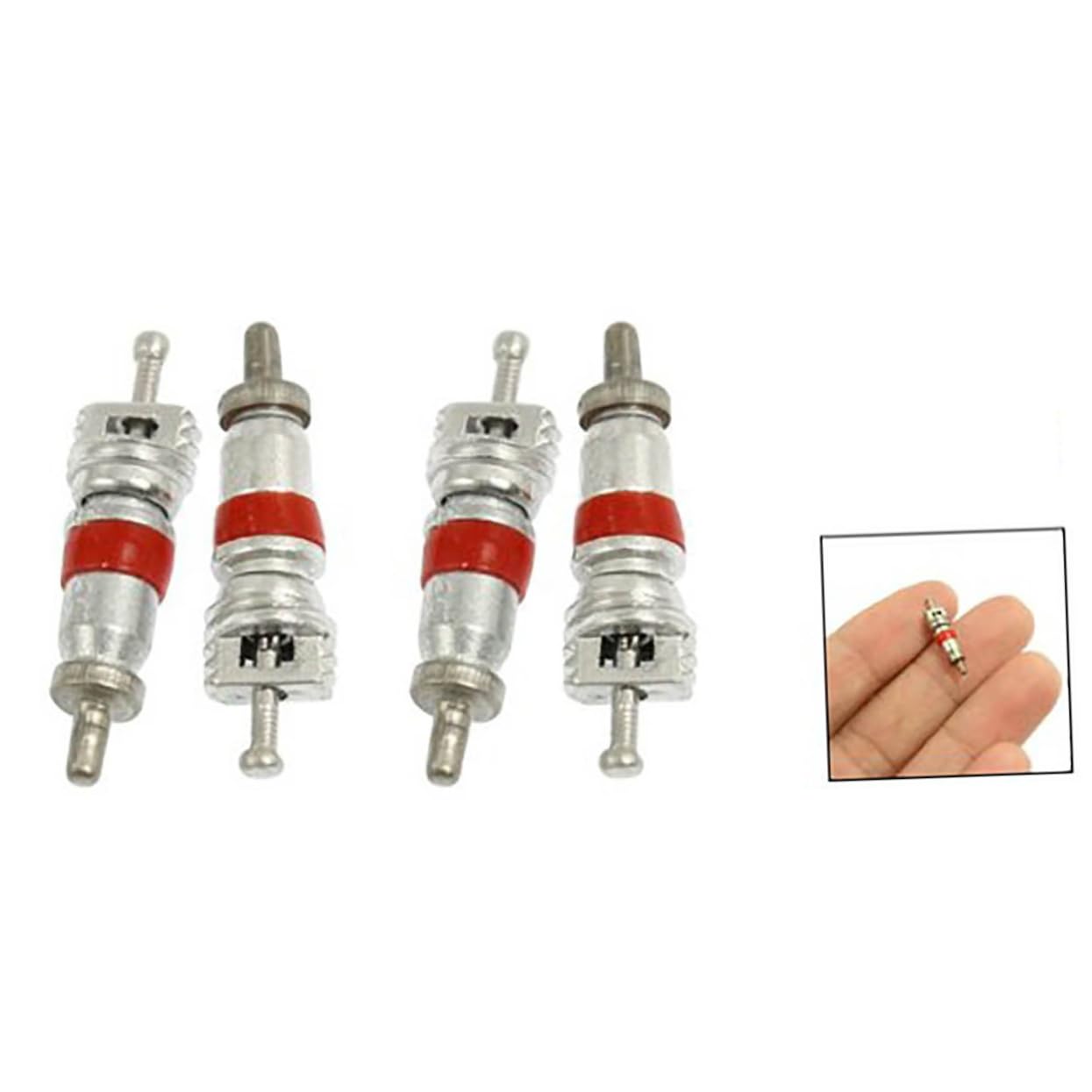 KOMBIUDA Lot De 3 Kits De Tiges De Pneu De Rechange En Cuivre Nickelé Pour Voiture Camion 100 Pièces X 3
