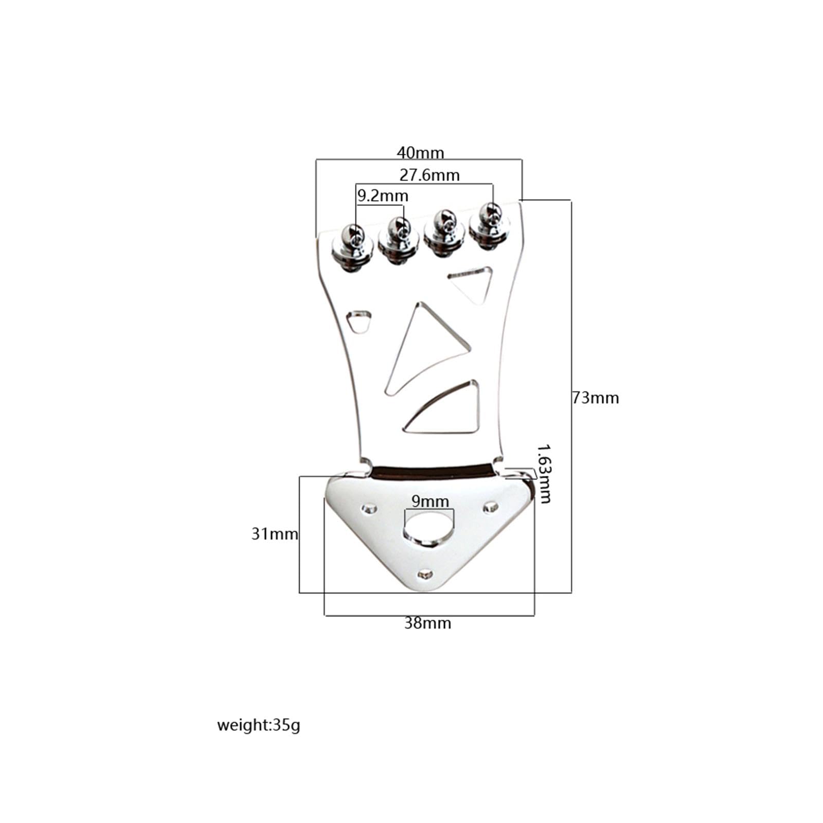 Oshhni Banjo Saitenhalter Ersetzen Hohlkörper Archtop Gitarre Dreieck Saitenhalter für E-gitarre