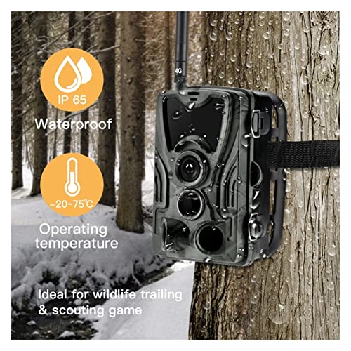 IIPOSAQQ Free APP Cloud Service 4G Trail Camera 4K Live Broadcast Wildlife Hunting Surveillance Cellular Wireless Cameras HC801PRO 30MP Field Camera (Color : US Version) - Image 6
