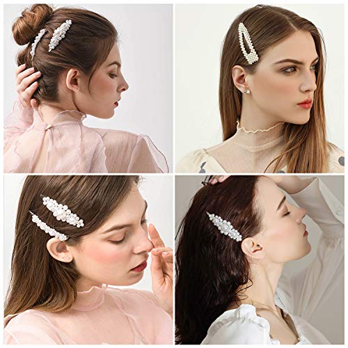 12 Pezzi Mollette per Capelli Perle, Aiglam