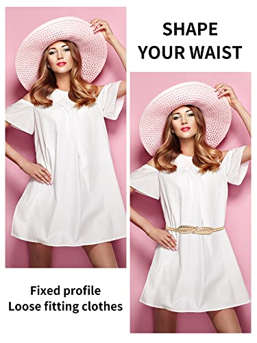 onenine Gold belt for women's dress,elastic pendant chain belt,gold chain belt, Gold & Silve4