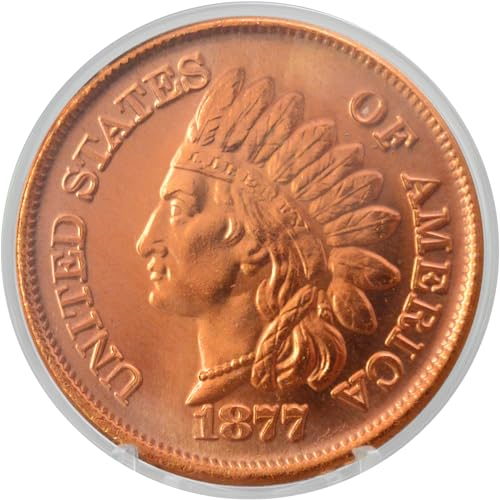 1877 Indian Head Cent Design 1 oz Pure .999 Copper Round Collectible Jumbo 39mm Coin in Capsule - COA by Heavenly Metals
