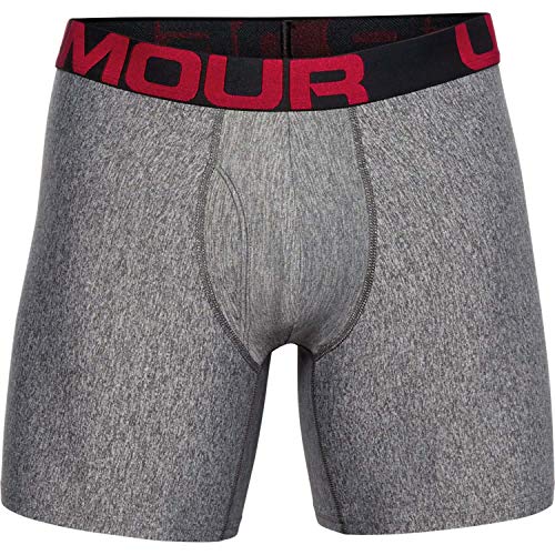Image of Under Armour Men's Performance Tech 6 Inch 3 Pack Solid Boxer Briefs Boxer Shorts
