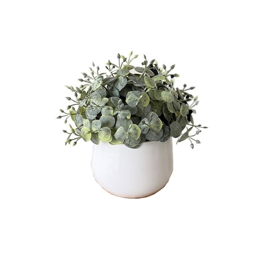 Kx9Lb8d Faux floor plant Mini Fake Plants Artificial Potted Faux Decorative Grass Plant with White Pot for Home Decor