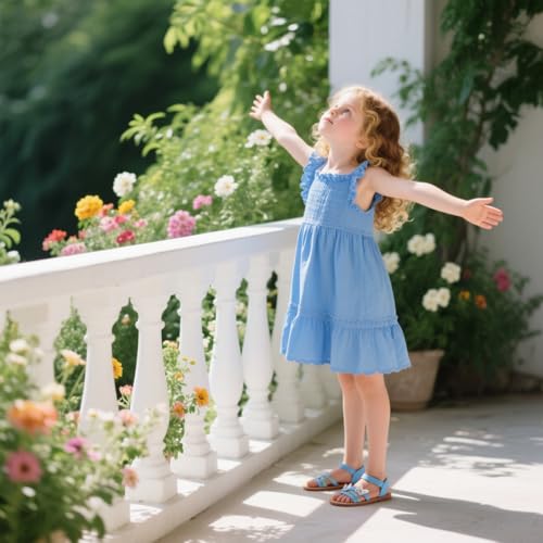 Image of GINFIVE Toddler Girls Sandals Girls Toddler Sandals Little Girls Kids Shoes