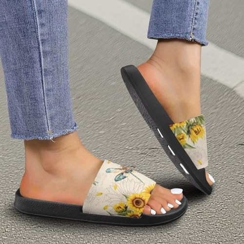 Jeiento Womens Slip On Sandals Non Slip Bathroom Slippers Comfy Lightweight Thick Sole Slides Sandal for Beach Pool Gym4