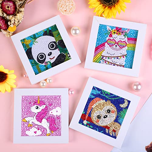 HOBBY HORSE 6 x 6 Inch 5D Diamond Painting Kit with 4 Pieces Wooden Frame Full Drill Painting by Number Kits for Beginners DIY Diamond Rhinestone Art Craft Set for Home Office Wall Decor - Thumbnail 6