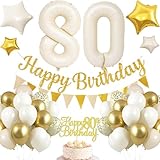 Decorazione confortevole: i nostri palloncini per 80° compleanno possono essere gonfiati con aria o elio. I palloncini in pellicola hanno valvole autosigillanti e Happy 80th Birthday Banner Bunting viene fornito con nastri che devono essere infilati da soli, quindi puoi appendere questi striscioni a pareti, porte, balconi e finestre per decorare la tua festa. Festa di compleanno per decorare e facilitare il vostro carico.