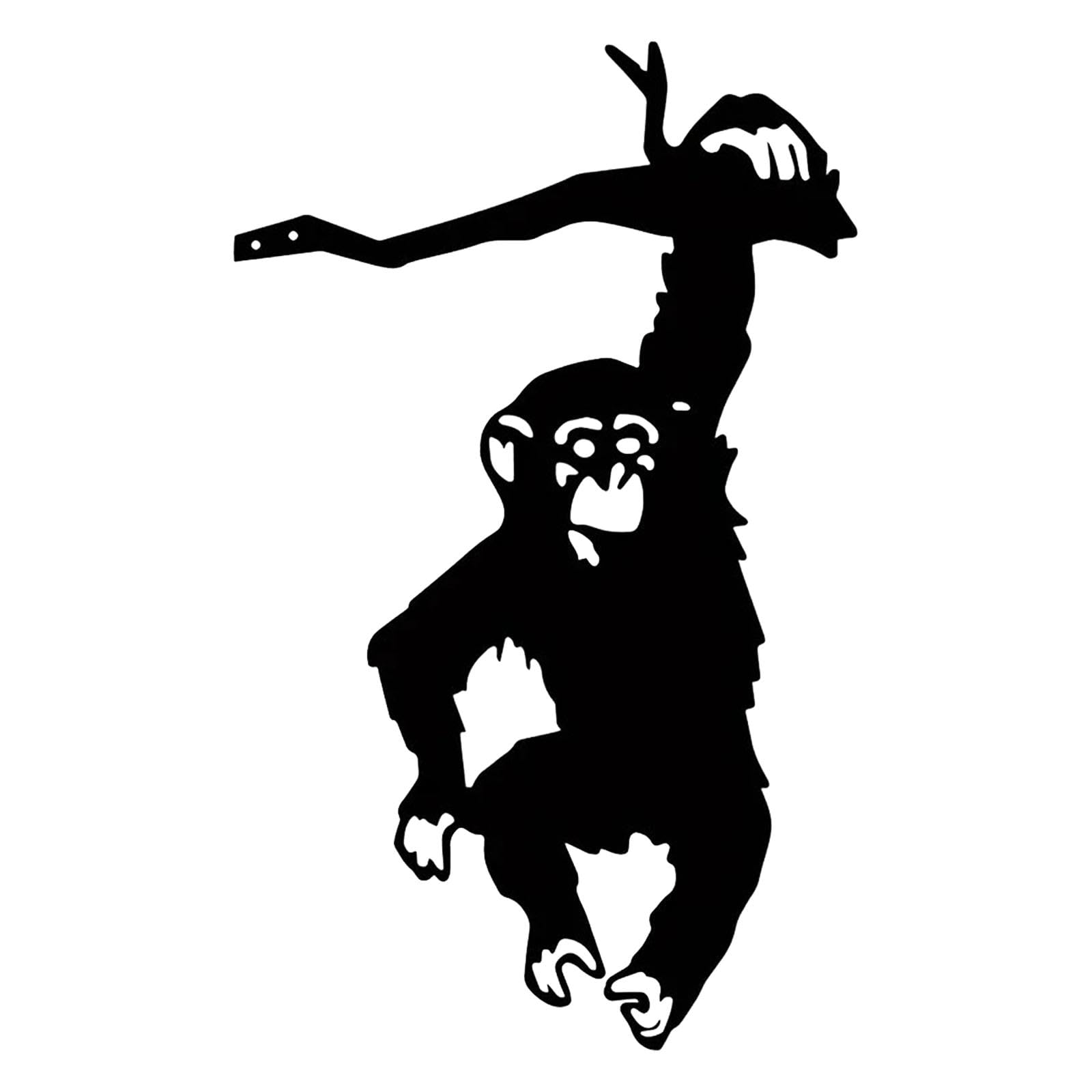 SECRET DESIRE™ Monkey Statue Hanging Tree Art Artwork Yard Silhouette for Lawn Patio-picture-20
