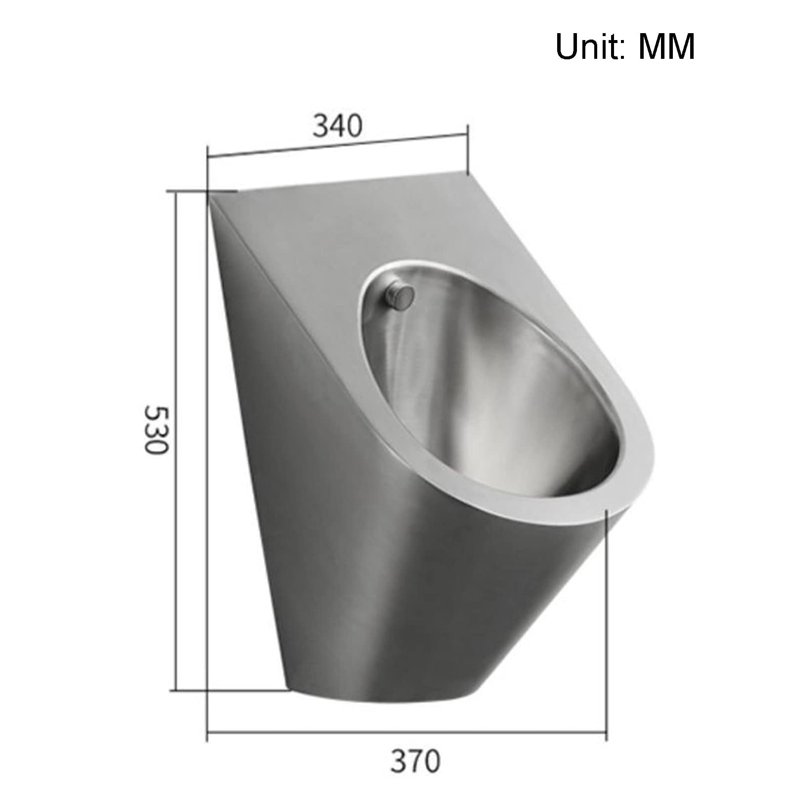 DFEDHF Stainless Steel Smart Flushing Urinal Tank,Wall-Mounted Men's urinals Vertical Toilets in Public restrooms,for Home Improvement, Office Buildings, Hotels, Clubs(Single Piece Urinal)