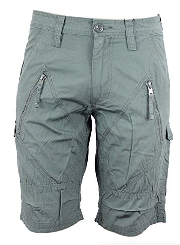 Armani Exchange Aix Utility Zip Short in Army Green, Size 28