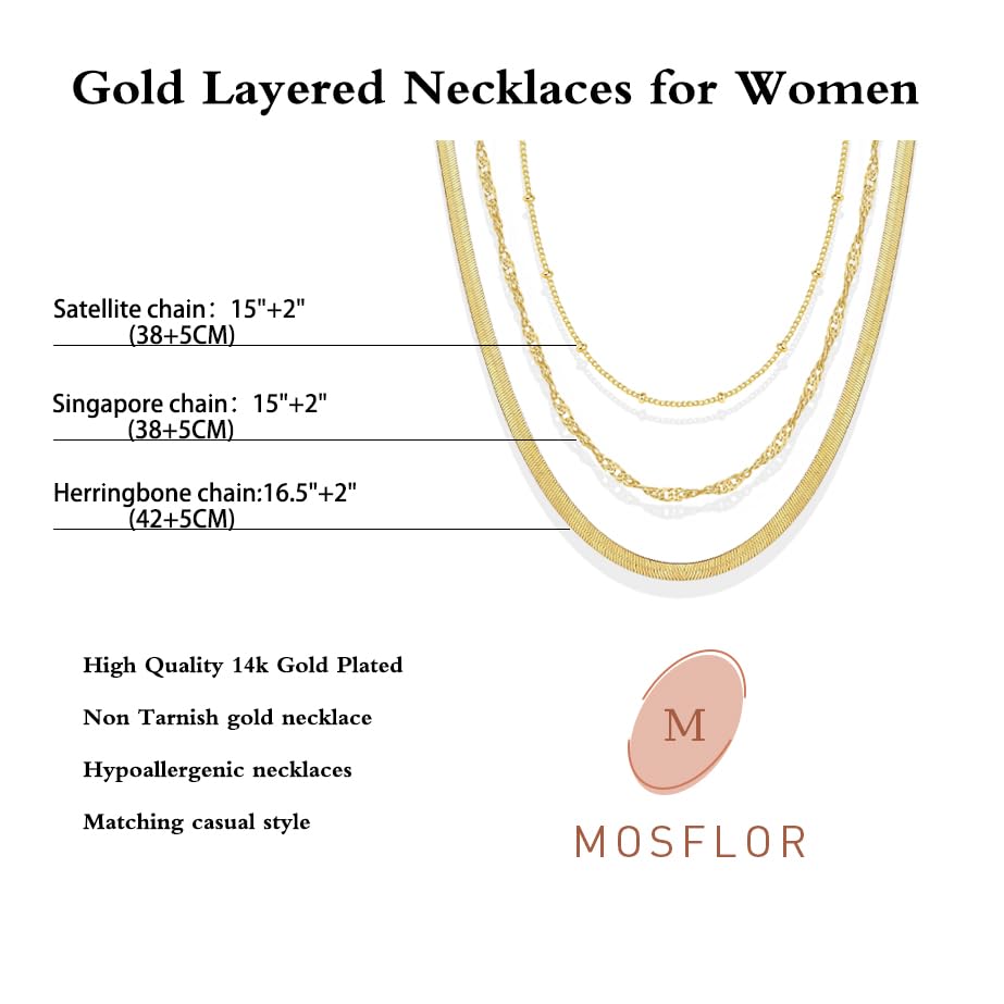 Gold Necklace for Women,Dainty Gold Necklace,14k Gold Plated Snake Gold Chain Choker Necklaces Simple Gold Layered Necklaces Gold Jewelry Sets for Women3