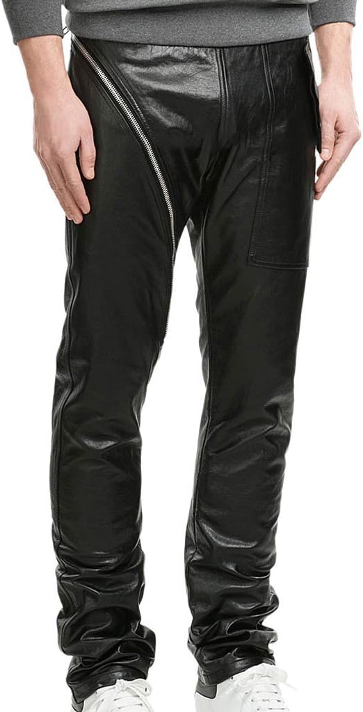 Koza Leathers Men's Leather Pant Trouser Genuine Lambskin Real Leather Casual Pant PM058