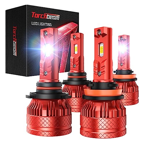 Image of Torchbeam T6S 9005 H11 ledlights for car, Headlight Bulbs 96000 Lumens, High Performance Halogen Replacement, High Beam Low Beam Fog Light Bulbs, 2 Pack
